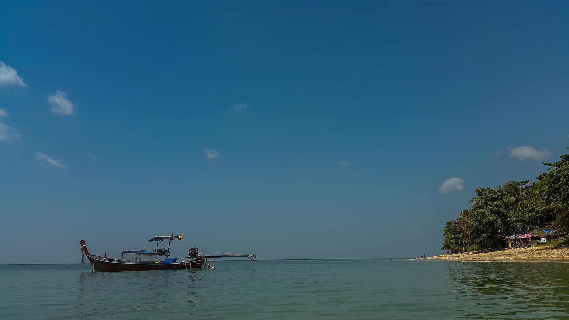 Longtail boat off a Koh Lanta beach, Krabi province
