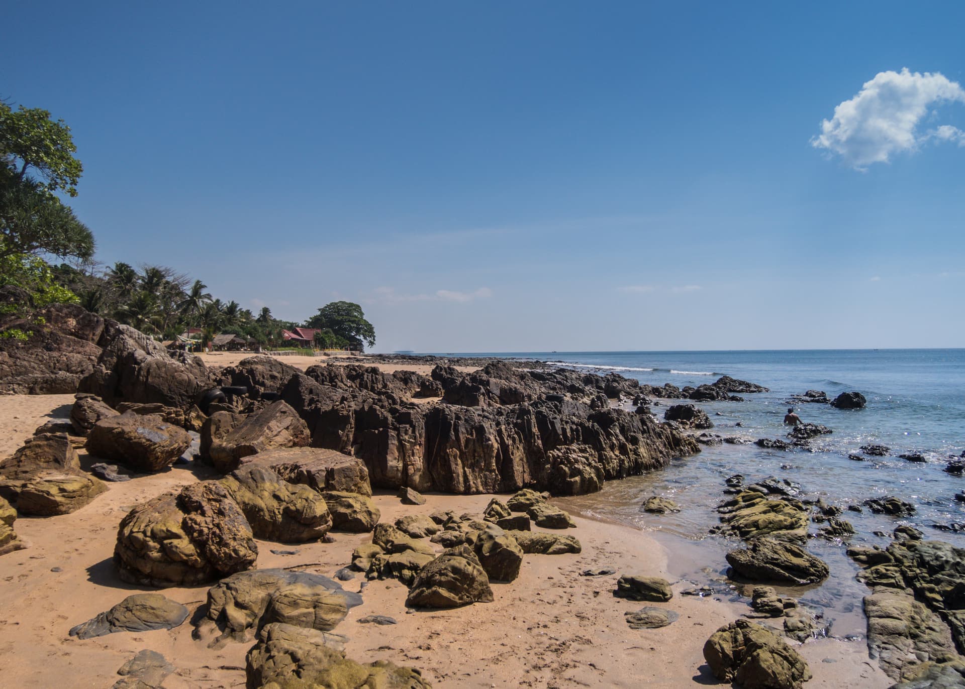 Beach and longtail boats on Koh Lanta, Krabi province, Thailand